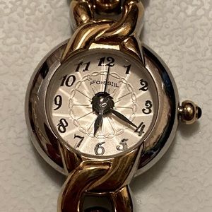 Fossil F2 PC-9697 2 Tone Quartz Analog Watch